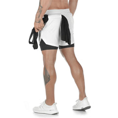 2025 Summer Running Shorts Men 2 in 1 Sports Jogging Fitness Shorts Training Quick Dry Mens Gym Men Shorts Sport gym Short Pants