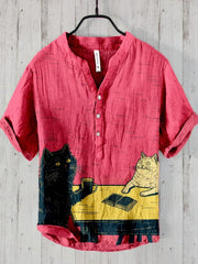 Spring and summer men's and women's shirts independent station casual fish pattern Hawaiian style printed shirts men's tops