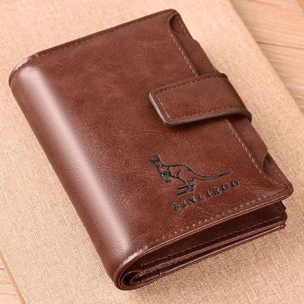 PU Leather Men's Wallet Luxury Short RFID Card Holder for Men Zipper Coin Purse Portable Male Billfold