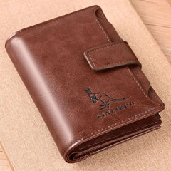 PU Leather Men's Wallet Luxury Short RFID Card Holder for Men Zipper Coin Purse Portable Male Billfold
