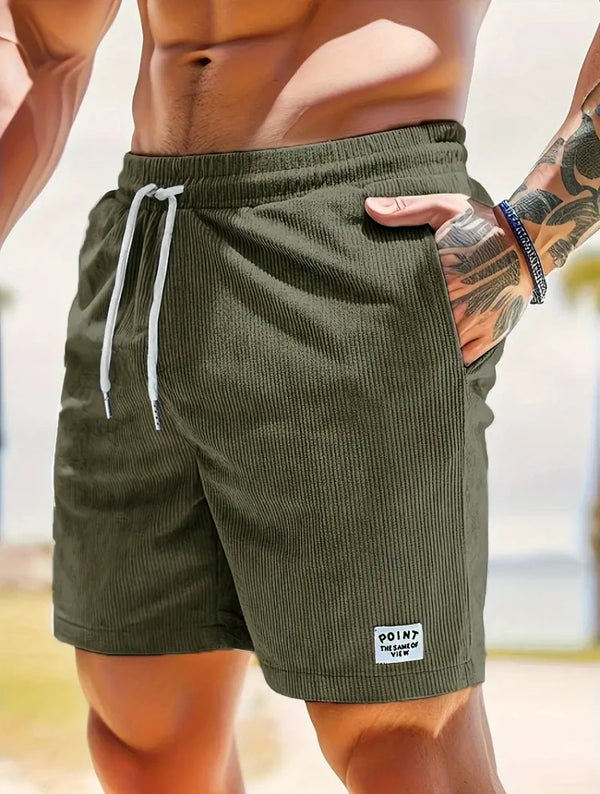 Summer Men Corduroy Shorts Casual Lightweight Loose fit Men's Beach Board Shorts Short Pants Trousers