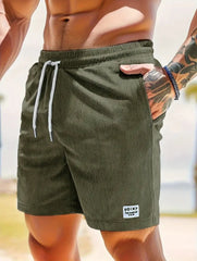 Summer Men Corduroy Shorts Casual Lightweight Loose fit Men's Beach Board Shorts Short Pants Trousers
