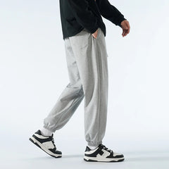 2025 New 190 Tall Men Extra long Pants 110/115/120cm Pant Length Autumn Sweatpants Plus Large Size Elastic Waist High Waist