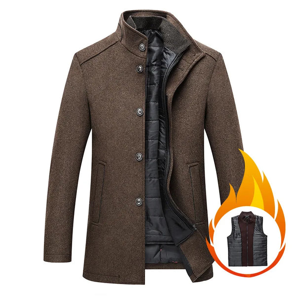 2025 winter new style high quality wool trench coat men,men's wool jackets,men fashion warm wool coat,plus-size M-XXXL