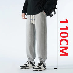 2025 New 190 Tall Men Extra long Pants 110/115/120cm Pant Length Autumn Sweatpants Plus Large Size Elastic Waist High Waist