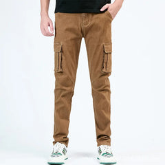 New Jeans Men's Side Pocket Skinny Jeans Slim Solid Color High Waist Denim Pencil Pants Summer