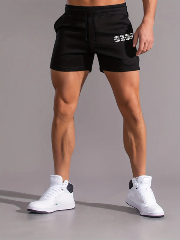 Men's stylish summer casual shorts featuring practical pockets and trendy letter prints for an effortlessly fashionable look