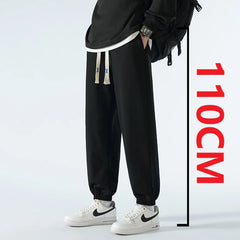 2025 New 190 Tall Men Extra long Pants 110/115/120cm Pant Length Autumn Sweatpants Plus Large Size Elastic Waist High Waist