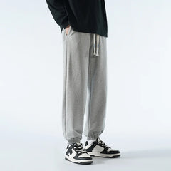 2025 New 190 Tall Men Extra long Pants 110/115/120cm Pant Length Autumn Sweatpants Plus Large Size Elastic Waist High Waist