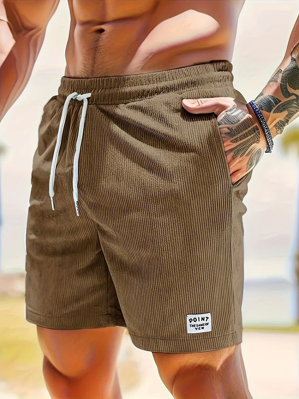 Summer Men Corduroy Shorts Casual Lightweight Loose fit Men's Beach Board Shorts Short Pants Trousers