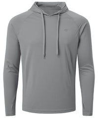 Summer Men's Long Sleeve UPF 50+ Hoodie Shirts, Rash Guard Quick Dry Lightweight T-shirt for Outdoor Jogger Sport Pullover